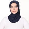 TUĞRALI TESETTÜR Premium Chiffon Hijab Scarf, Black, Modest Head Cover