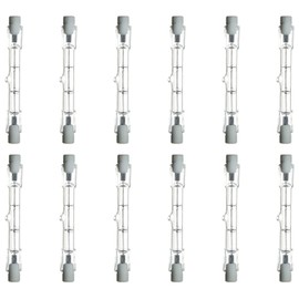 Sunlite Q150T3/CL/S/12PK Halogen 150W 120V T3 Double Ended Capsule Light Bulbs (12 Pack), Clear Finish