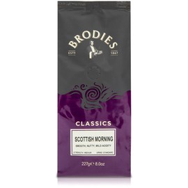 Brodies Classics Artisan Ground Coffee - Scottish Morning 100% Arabica (4 Pack of 227 g) smooth, nutty, mild acidity, medium Strength, standard Grind, Hand roasted
