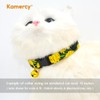 Chrysanthemum Cat Collar, Safety Breakaway Kitten Collar, Black & Yellow