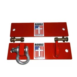 Rguile Industrial Bolt on tractor bucket hook Kubota Kioti Orange with 1/2 Shackle