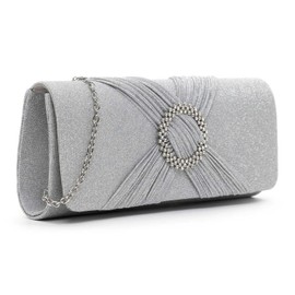Tamaris Clutch TAS Amalia Brooch 33804 Women's Handbags Plain, silver, Unit size