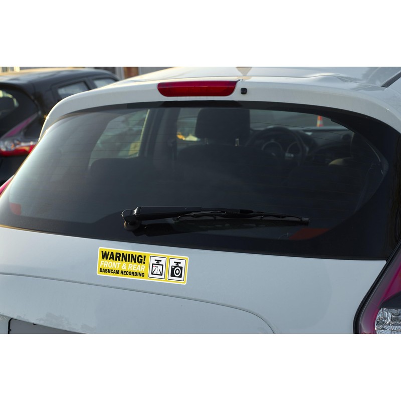 4 x Dashcam Recording Vinyl Stickers - Front & Rear