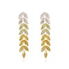 Aishgjia Gradient Crystal Long Chandelier Tassel Dangle Earrings for Women