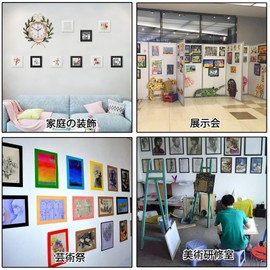 Haojiaho Paper Photo Frame, Set of 12, Children's Picture Frame, Display Size 3.5 x 3.5 inches (8.8 x 8.8 cm), White Art Frame, Ultra Lightweight, Cardboard, Picture Classroom, Picture Exhibition,