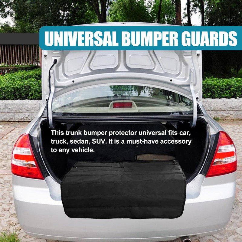 Universal Foldable Car Trunk Bumper Guard Mat Rear Bumper Protector,