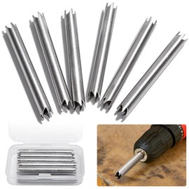 RUBII 6 Pcs Single Screw Extractor, 1/4 Inch Broken Screw Extractor Tool, Broken Screw Remover Drill Bit for Remove Stripped Screws and Broken Bolts