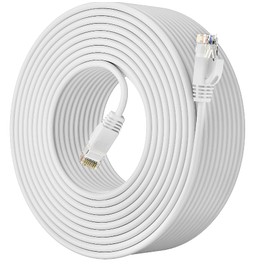 Soibke LAN Kabel 25 Meter, Cat 6 Ethernet Netzwerkkabel 25m Outdoor Indoor, Wlan Kabel Weiß Hochgeschwindigkeits Gigabit 1000Mbit/s UTP 23AWG Langes Patch Internetkabel für Router Modem
