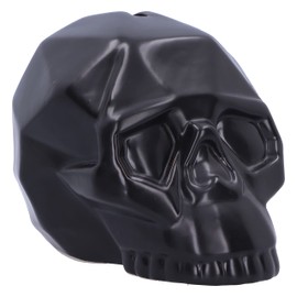 Nemesis Now Geometric Skull Money Box, Ceramic, Black