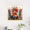 cdjlddww Chicken Diamond Painting Kits for Adults, DIY Flower Diamond