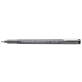 STAEDTLER Pigment Liner, Fineliner Pen for Drawing, Drafting, Journaling, 1.2mm, Black, Box of 5 Pens, 308 12-9M