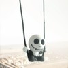 LXQTAO Resin Cute Skull & Acrylic Bat Rearview Mirror Decorations,