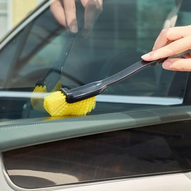 Cepillo Limpiador de Ruedas de Coche, Cepillo de Lavado de Ruedas de Coche, Antiarañazos, Largo, Cerdas Suaves Ergonómicas, Cepillo para Detalles de Llantas de Ruedas de Coche