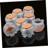Angoily 24packs Wood Floor Chair Protectors Round Lotus Felt Pads