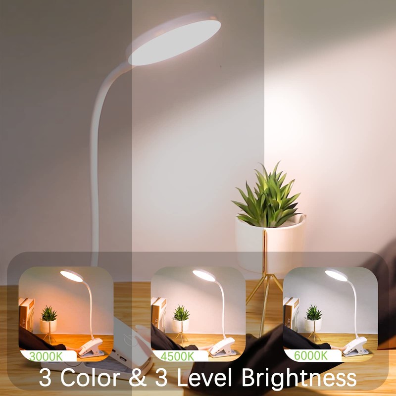 SUNLONG Dorm Room Essential Clip on Light Wall-Mounted, 3 Color