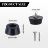 ZDNT 30Pcs Round Black Rubber Feet with Stainless Steel Screws,Rubber