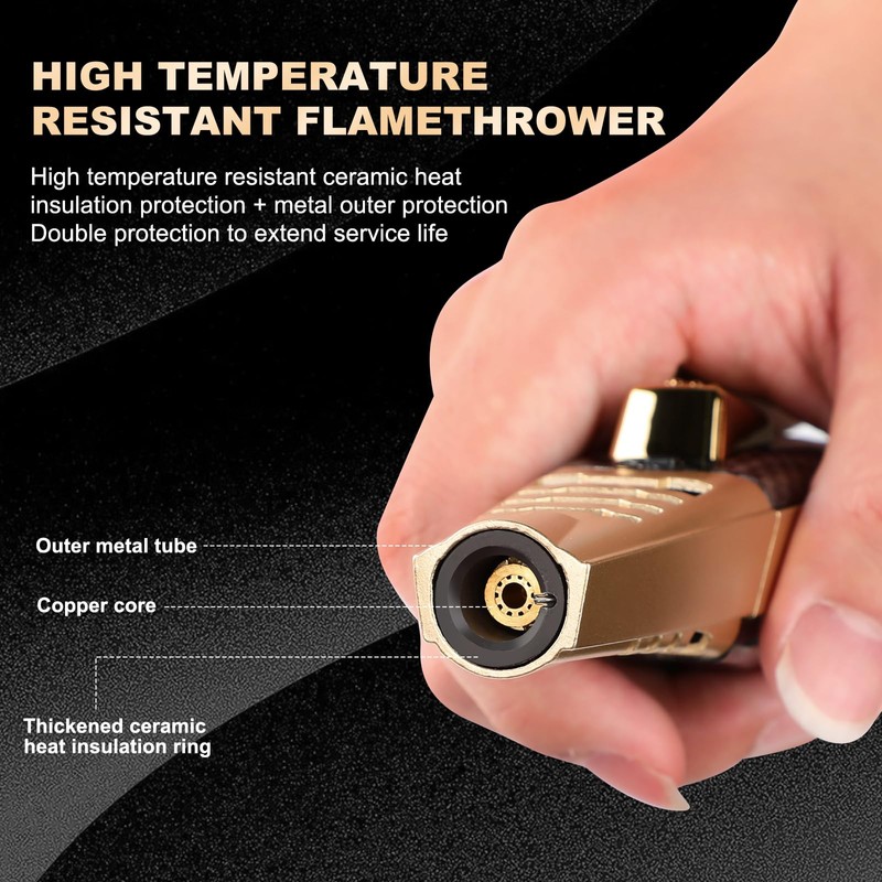 Lighter,Powerful Firepower Adjustable Dual-Arc Torch Lighter Windproof for Outdoor Activities