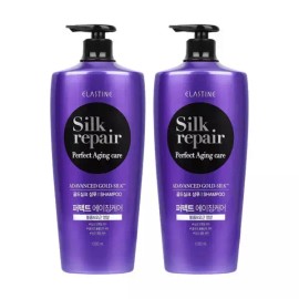 Elastine (손상케어)엘라스틴 실크리페어 퍼펙트 에이징 샴푸1200ml 2개 Elastin Silk Repair Perfect Aging Shampoo 1200ml 2 Pieces (Damage Care) [Single item]