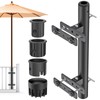 Lifeswell Heavy Duty Deck Railing Umbrella Holder, Adjustable Patio Umbrella