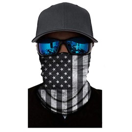 VPK Bandana Scarf Face Mask Balaclava Neck Mouth Cover for Motorcycling Fishing Cycling Sun Sport Gaiter, D-flag, Large