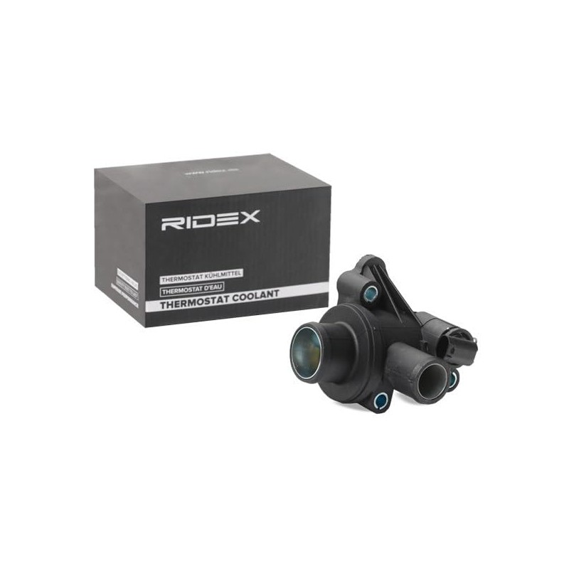 RIDEX Thermostat Coolant Cooling Water Thermostat with Housing, Plastic Housing