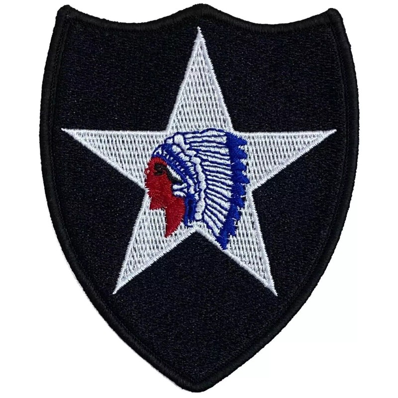 US ARMY 2nd INFANTRY DIVISION BIG INDIAN IRON-0N PATCH GOVERNMENT