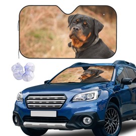 Dog of Rottweiler Windshield Sun Shade Sunshade for Car Windshield Front Window Sun Visor Shades Blocks UV Rays Sun Protection for Car Truck SUV Auto Accessories