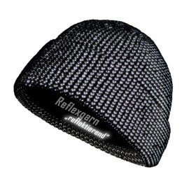 REALflex Reflective Beanie Hat for Men, Women, Children and Seniors - Warm and Safe on the Go, black