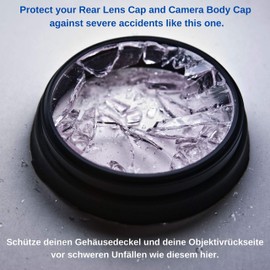 Lens Cap Set, with Housing Cap and Rear Lens Cap, Black, Compatible with Sony MA and Minolta AF Mounts, Protective Cap for Camera Housing, Camera Replacement Housing Cover and Lens Accessories