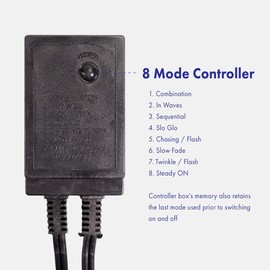 WYZworks 108LEDs, 25ft LED 1/2” Warm White Rope Light w/ 8 Mode Controller, Connectable Outdoor Permanent Waterproof Accent Exterior Lighting, PVC Case, ETL Certified, Holiday, Backyard Patio, Home