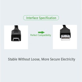 Digipartspower 5ft USB Power Charging Cable Cord Lead for HD Hero 960 1080p Camcorder Sport Camera