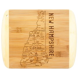 Totally Bamboo A Slice of Life New Hampshire State Serving and Cutting Board, 11" x 8.75"