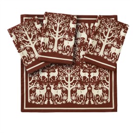 Vern Yip by SKL Home Harvest Otomi Napkin (4-Pack),Rust
