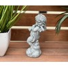 stoneandstyle Stone Figurine Angel with Trumpet Cast Stone Frost-Proof Weatherproof