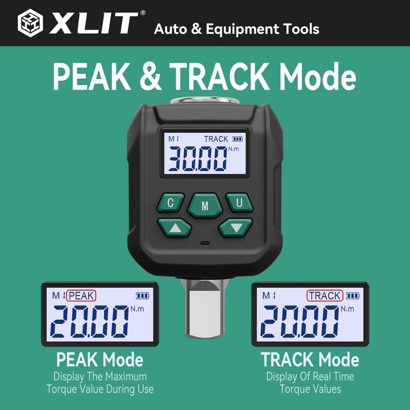 XLIT 1/2" Drive Digital Torque Adapter (12.5-250.7 ft-lb) with Buzzer