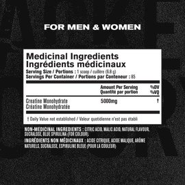 Jacked Factory Creatine Monohydrate Powder 578g - Canadian-Owned Informed Choice Certified Supplement for Increased Muscle Mass*, Improved Strength Power & Performance** - 85 Servings, Blue Raspberry