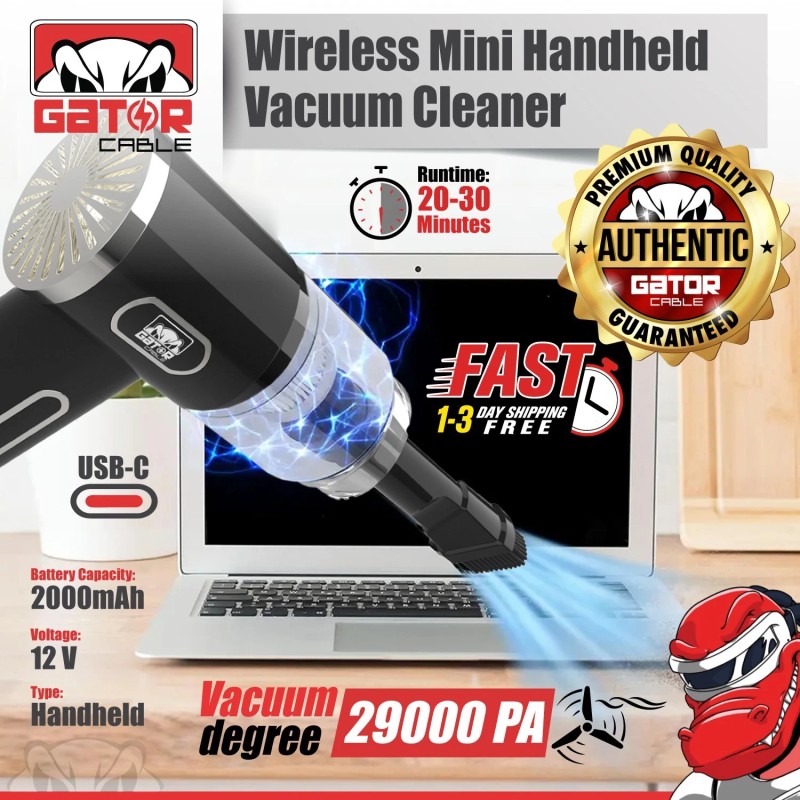 Gator Cable Cordless Handheld Vacuum Cleaner Small Mini Portable Car