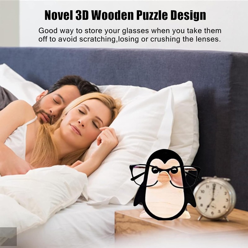 Tiardey Wood Eyeglass Stand Creative Animal Shape Glasses Holder Sunglasses