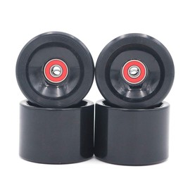 POFET 78A Longboard Wheels for Penny Softweehls ABEC 9 Bearings Retro & Mini Cruiser Skateboard Board 70x51mm Long Bearings Shop (Black)