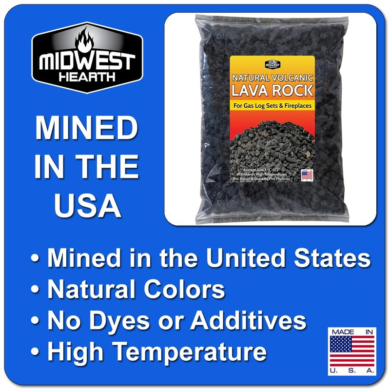 Midwest Hearth Natural Lava Rock Granules for Gas Log Sets