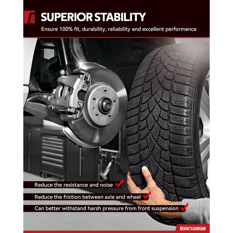 Torchbeam Steering Knuckle & Wheel Bearing Hub Assembly Front Right