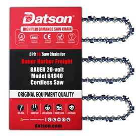 3PC Replacement 10" Saw chain for BAUER 64940 20V Cordless Chainsaw - 3/8'' .043'' 40 Drive Links