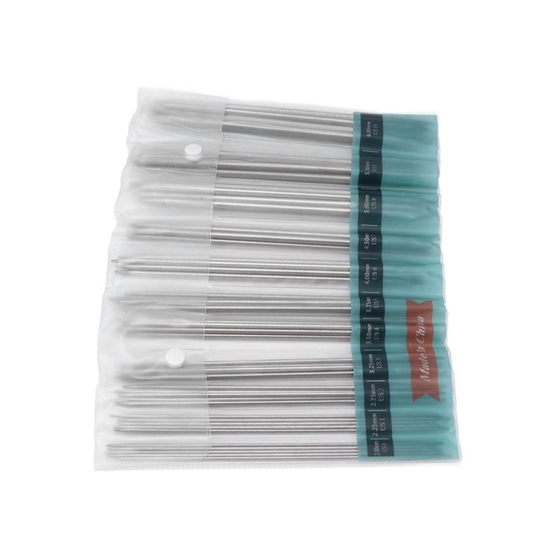 55pcs Double Pointed Knitting Needle Stainless Steel Sweater Weaving Pins