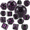 YILAIDA DND Dice Polyhedral Dice Set - 15 Pieces with