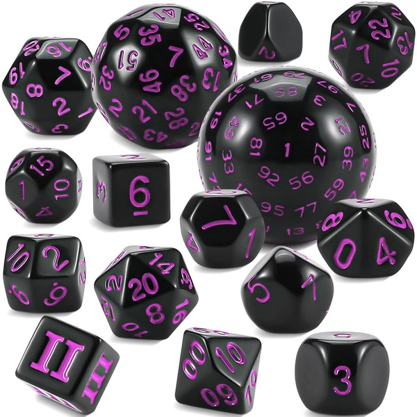 YILAIDA DND Dice Polyhedral Dice Set - 15 Pieces with