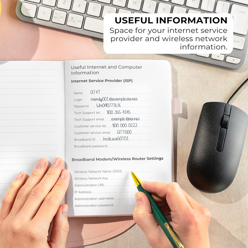 Clever Fox Password Book with alphabetical tabs. Internet Address Organizer