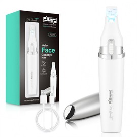 Afeitadora facial para mujer DSP: afeitadora eléctrica para mujer con luz LED, cuchilla extraíble para facilitar la limpieza, carga tipo C, dispositivo de depilación suave.