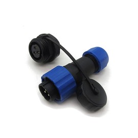 Elecbee Aviation Cable Circular Connector, SP17 3 Pin Waterproof & Dustproof Male Plug Female Circular Socket IP68 Solar Industrial Connector Plug with Cap for Outdoor Industrial Devices Power Signal