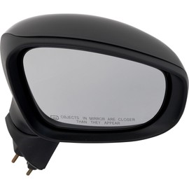 Kool Vue Passenger Side Power Heated Mirror for Chrysler Pacifica 2020-2023 Manual Fold Without Signal Light, Blind Spot Light, Memory & Puddle Lamp Paintable