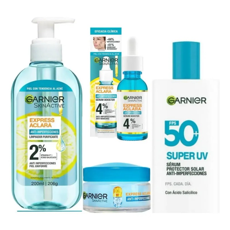 Rutina Express Aclara 4p Antiacné Gel Purificante+sérum 50fp